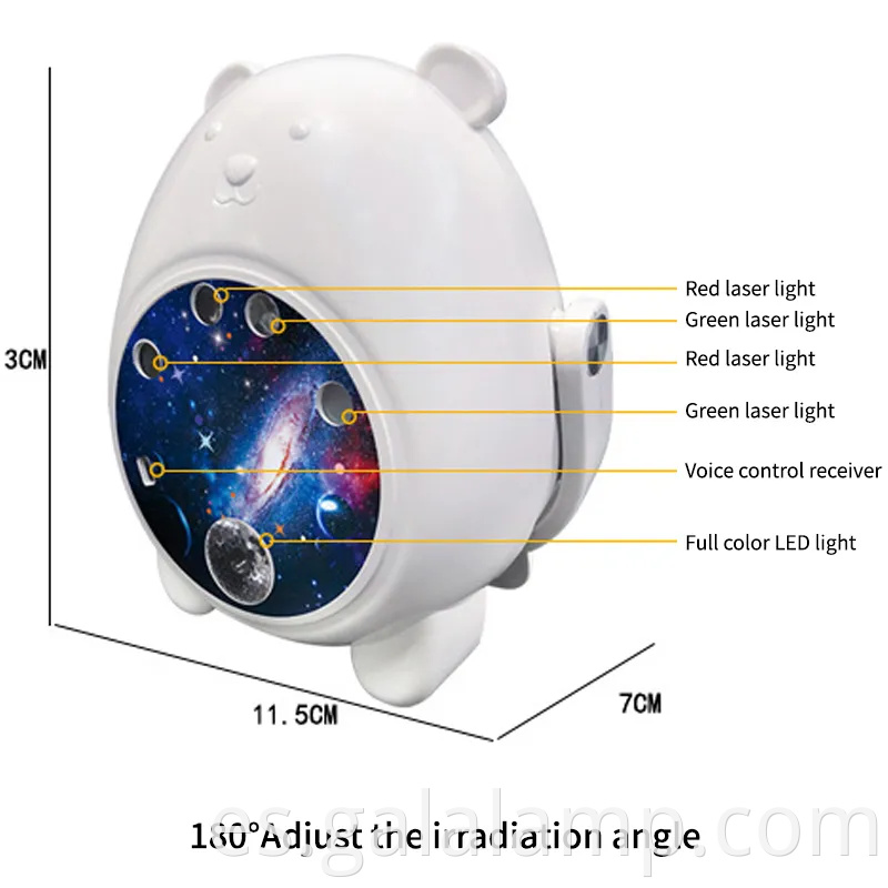 Lámpara de proyección de venta caliente láser láser cielo proyector de dormitorio de dormitorio estrella estrella luz de la luz del proyector luz